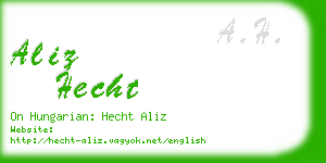 aliz hecht business card